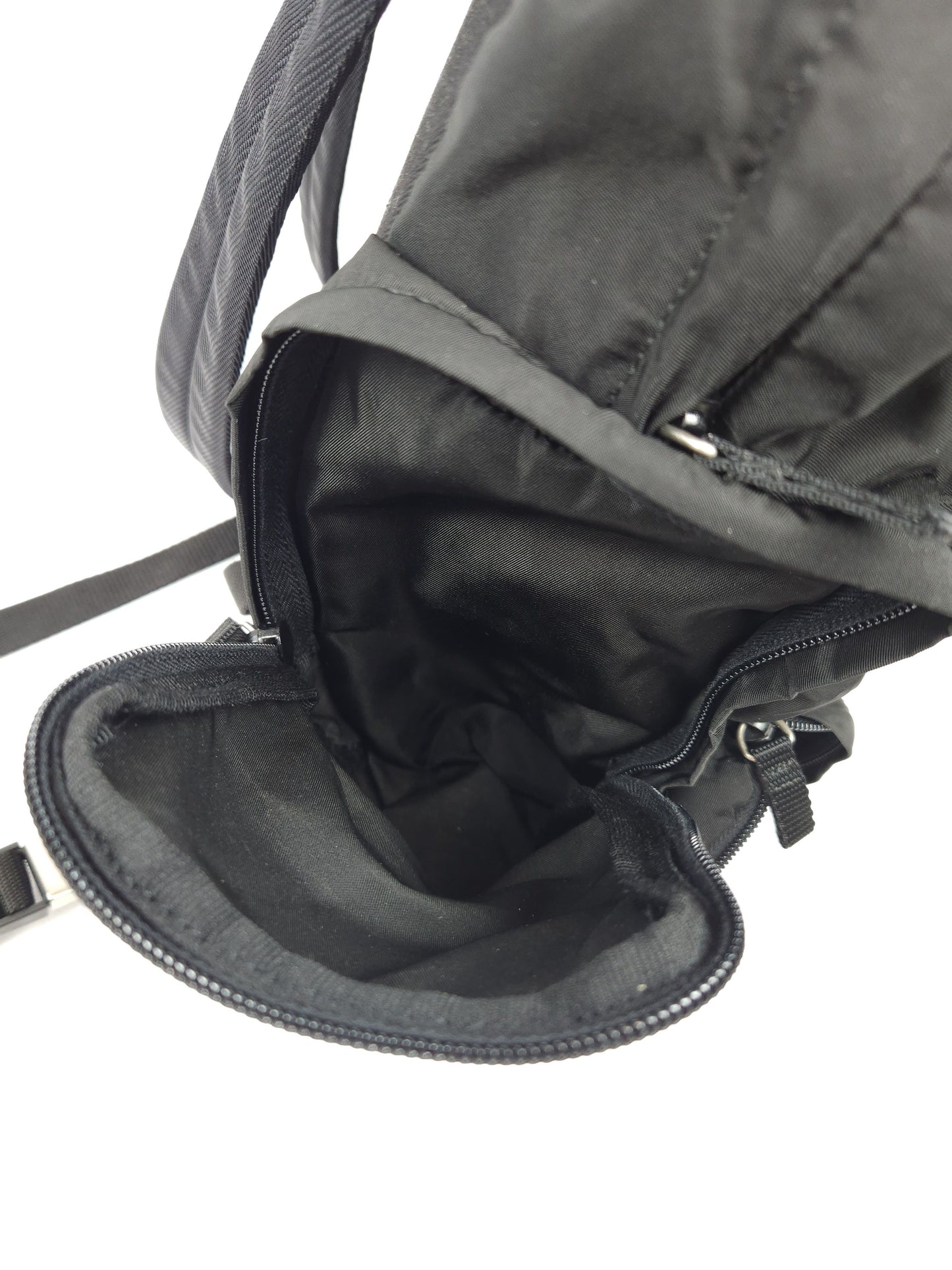 Prada triangle logo nylon multipocket backpack