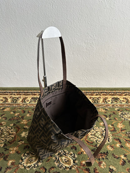Vintage y2k fendi ff zucca monogram tote bag