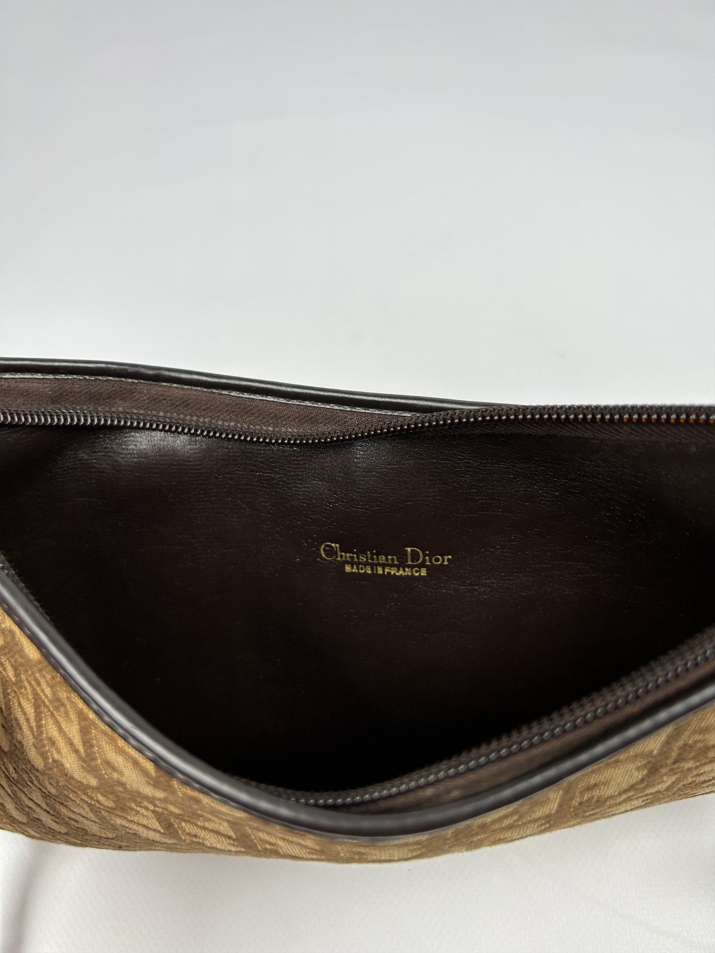 Vintage 80s Dior trotter oblique monogram rope shoulder bag