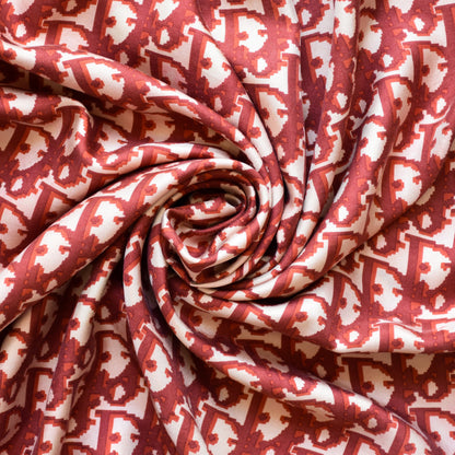 Vintage Dior trotter silk scarf red & navy
