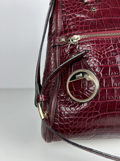 Vintage Y2k Cavalli class embossed leather handbag