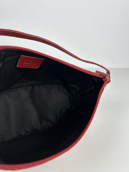 Vintage y2k gucci monogram canvas boat bag pochette