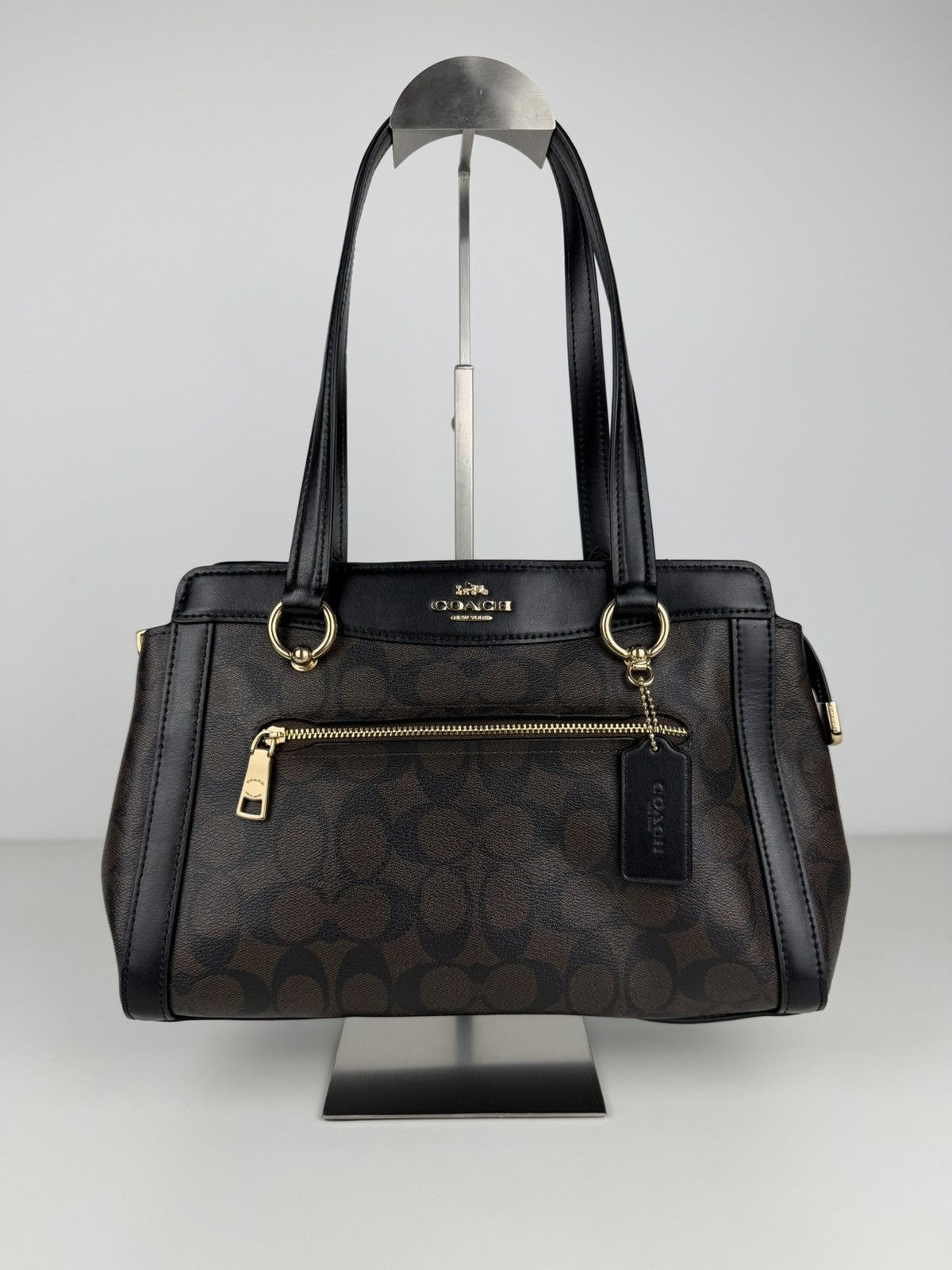 Coach kailey carryall signature monogram tote bag