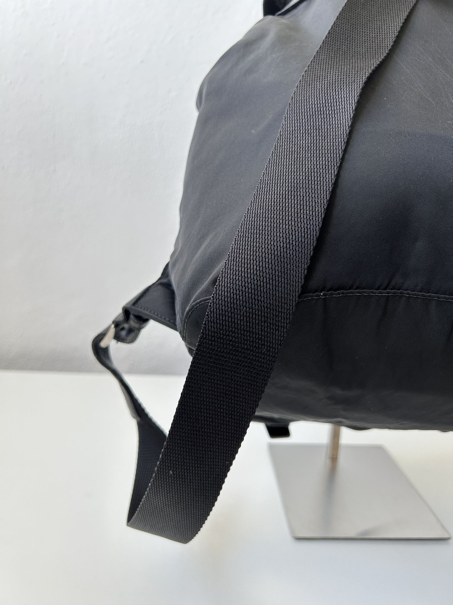 Prada nylon triangle logo cargo backpack