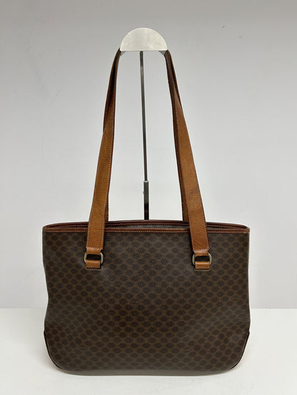 Vintage 90s Celine macadam top zip tote bag