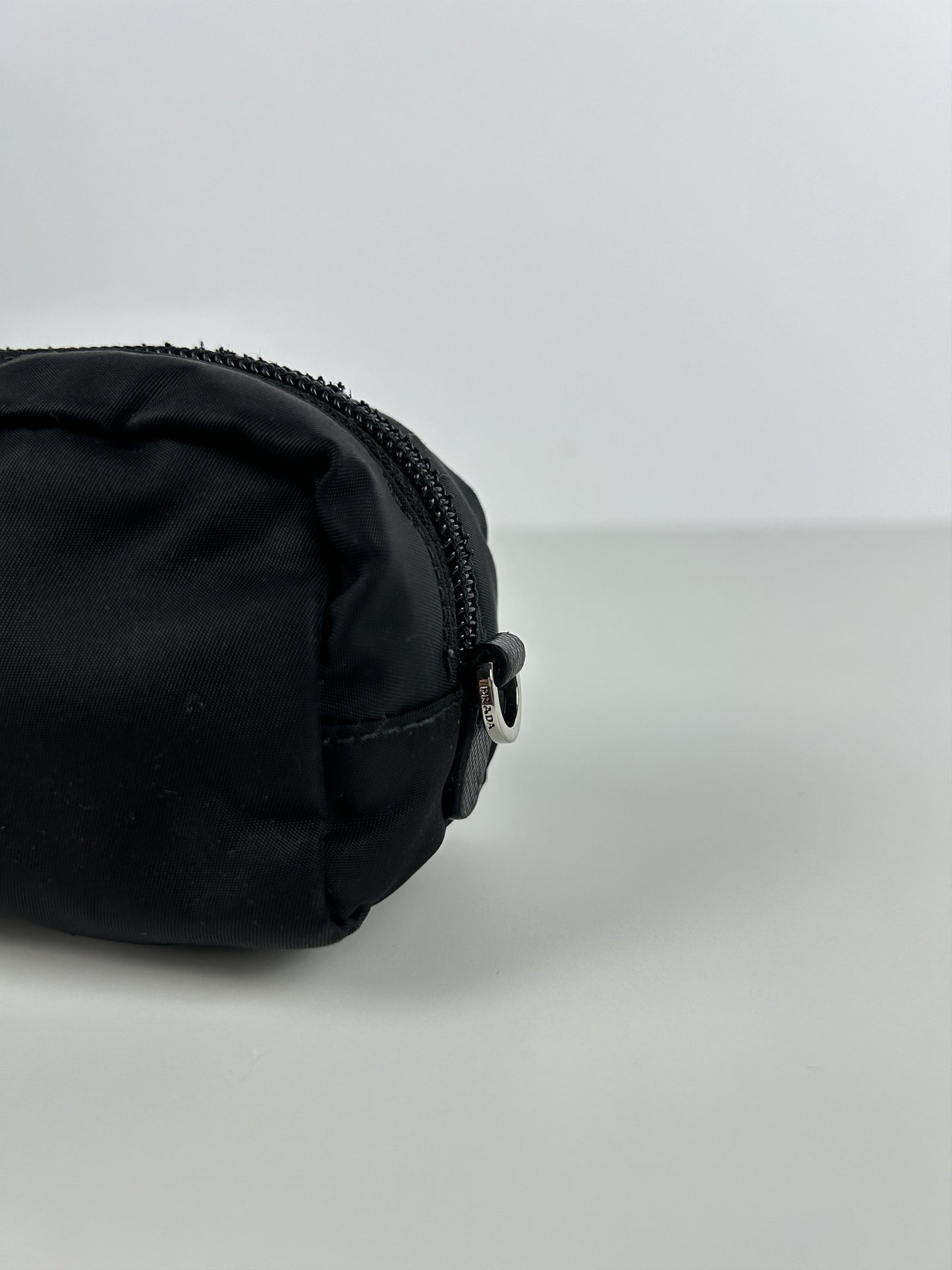 Prada nylon triangle logo mini pouch