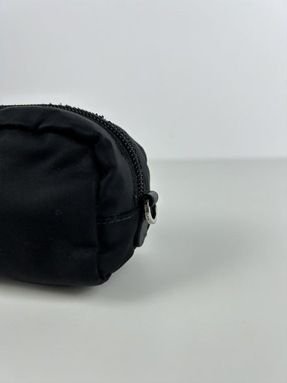 Prada nylon triangle logo mini pouch