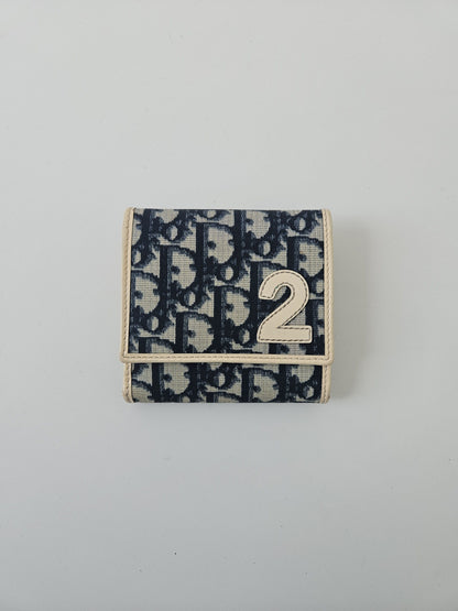 Vintage y2k Dior trotter monogram trifold wallet