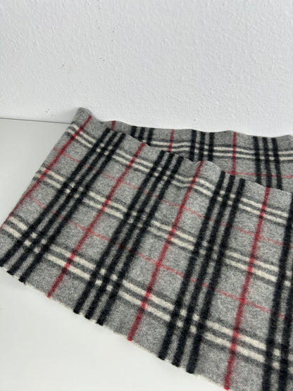 Vintage Burberry gray nova check wool scarf