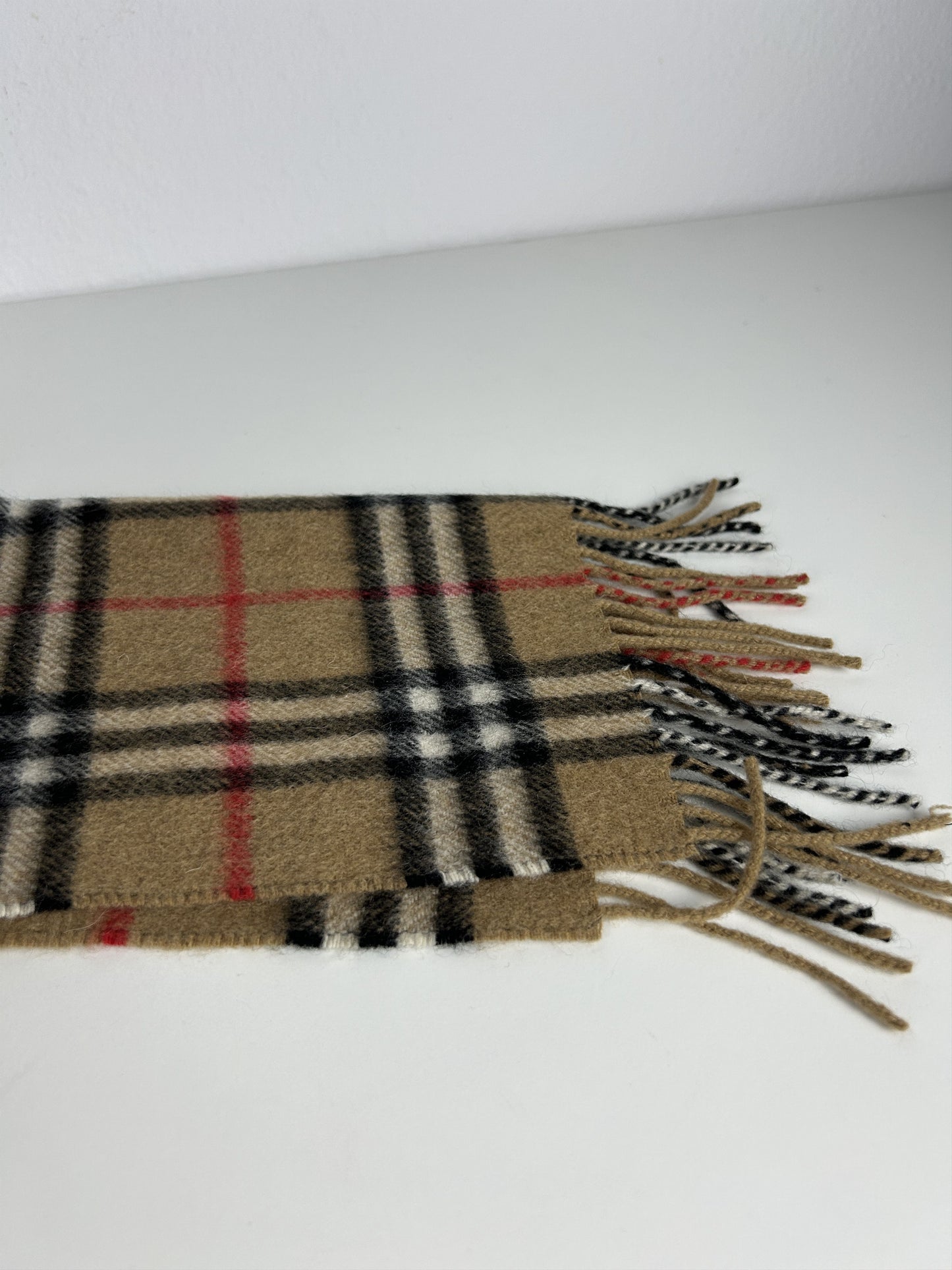 Vintage Burberry nova check cashmere scarf