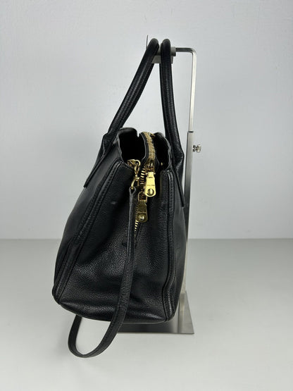 Miu miu madras leather tote bag