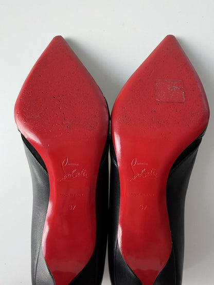 Christian Louboutin eklectica 55 mixed leather kitten heels