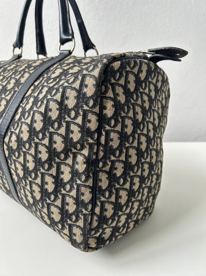 Vintage 70s Dior trotter oblique monogram canvas bowling bag
