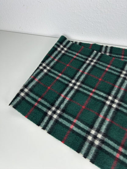 Vintage Burberry green nova check cashmere scarf