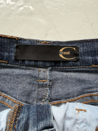 Just Cavalli y2k washed denim pencil skirt