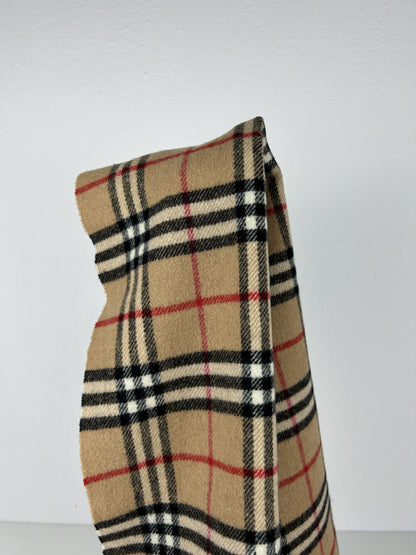 Vintage Burberry nova check merino wool and cashmere scarf