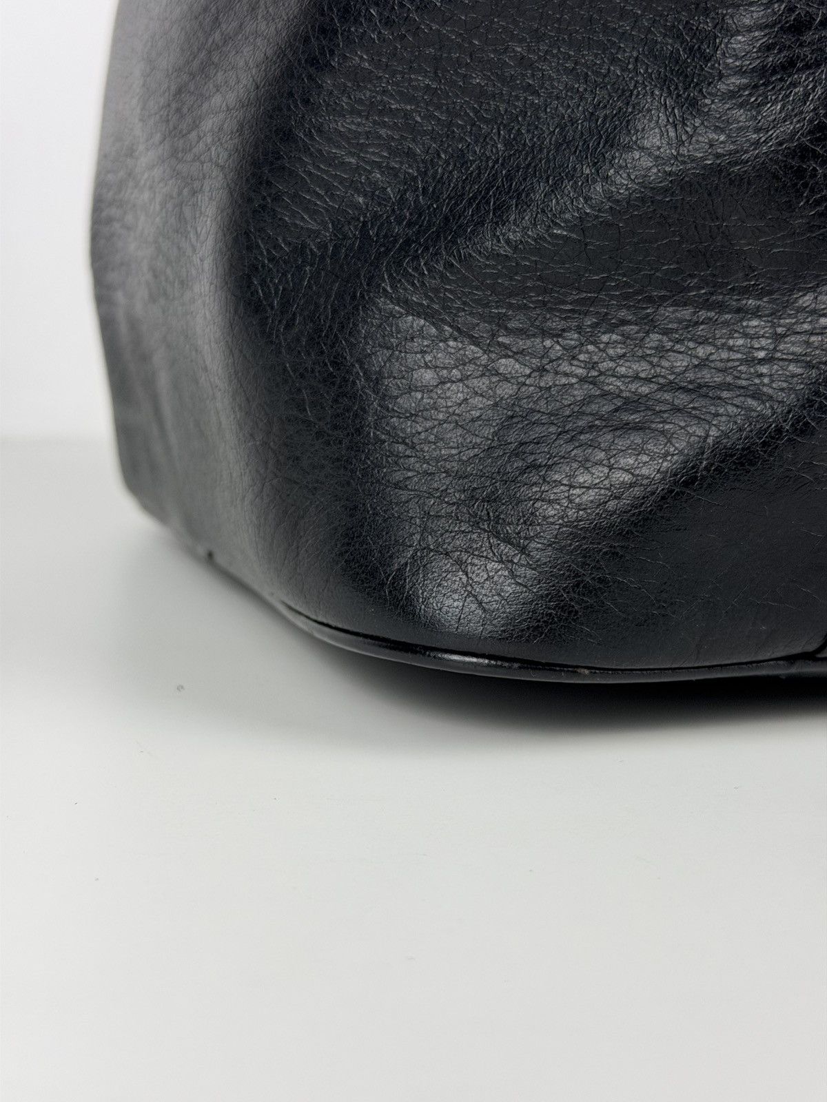 Vintage Chanel lambskin CC logo drawstring bag