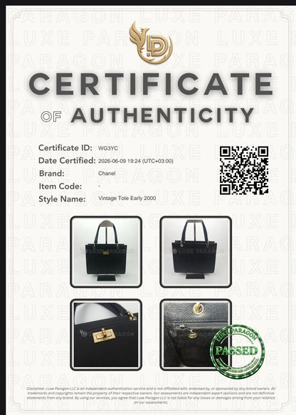 Vintage Chanel caviar 2.55 executive tote mini size