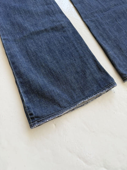 Y2k Dolce & Gabbana cutoff low waist flared denim