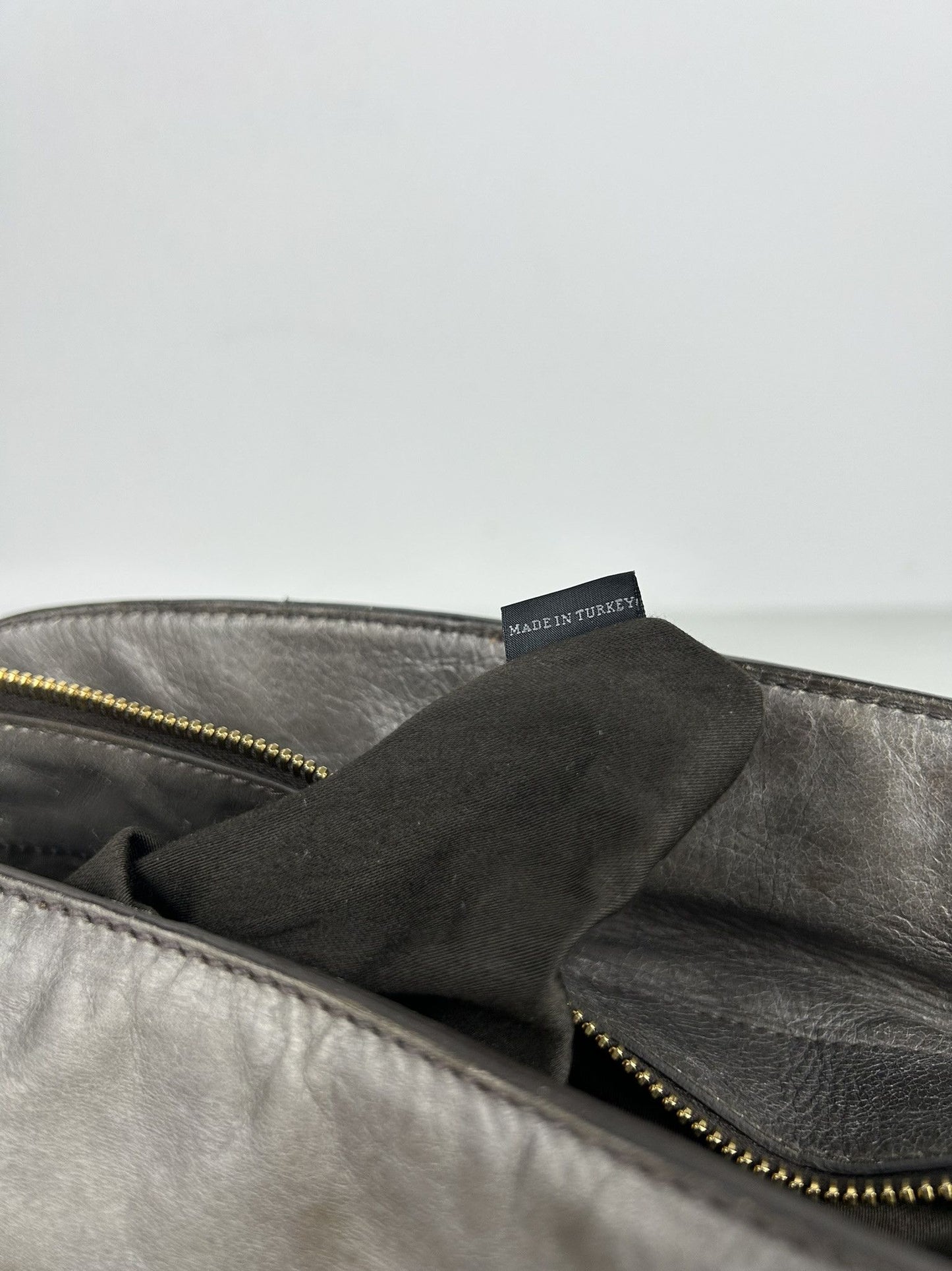 Miu miu vitello bow bag in gray with locket