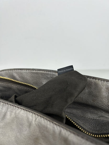 Miu miu vitello bow bag in gray with locket