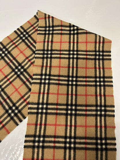 Vintage Burberry nova check cashmere scarf