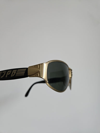 Vtg Jean Paul Gaultier 58-6204 big logo oval sunglasses
