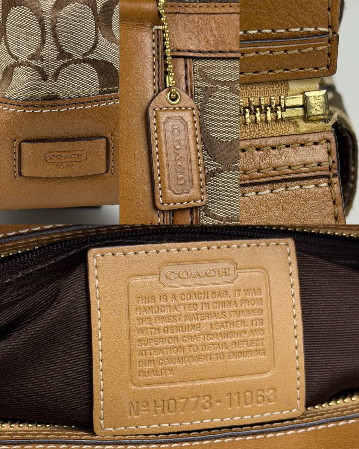 Coach signature turnlock Hamptons tote bag