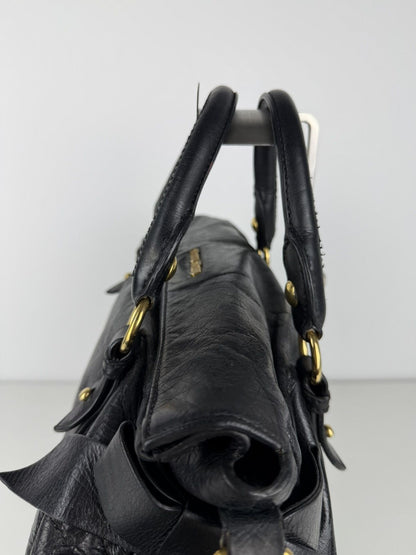 Miu miu vitello bow bag in black