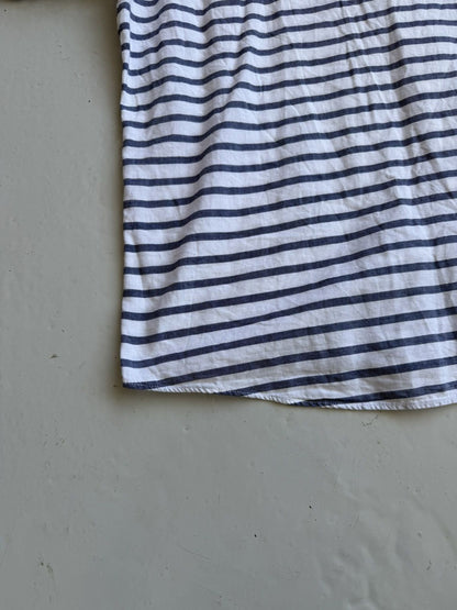 Burberry black label striped short sleeve shirt