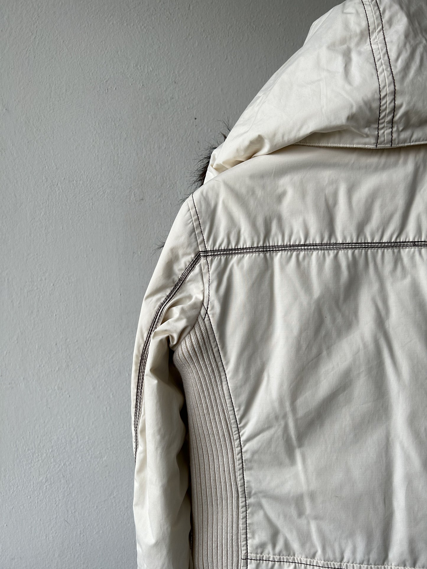 Archive y2k Miss Sixty faux fur lined hooded bomber