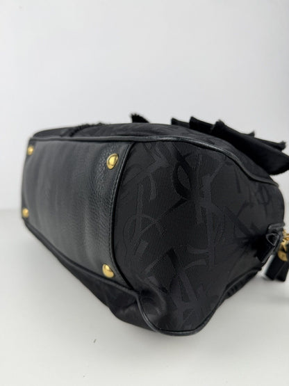 YSL Rive Gauche monogram obi bow bowler bag
