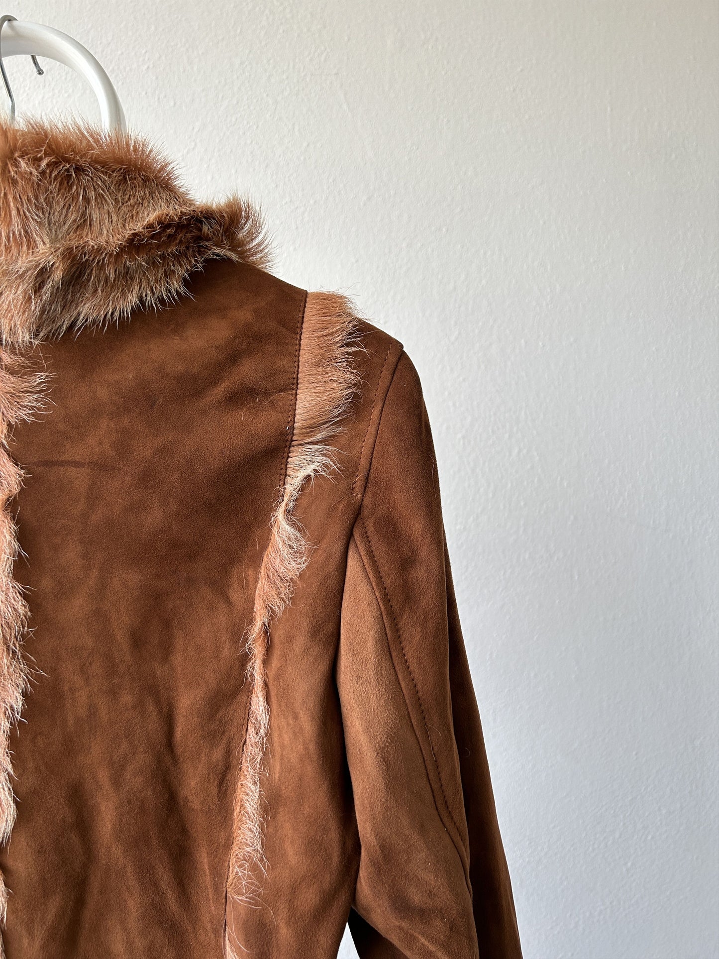 Vintage suede short penny lane/ afghan coat