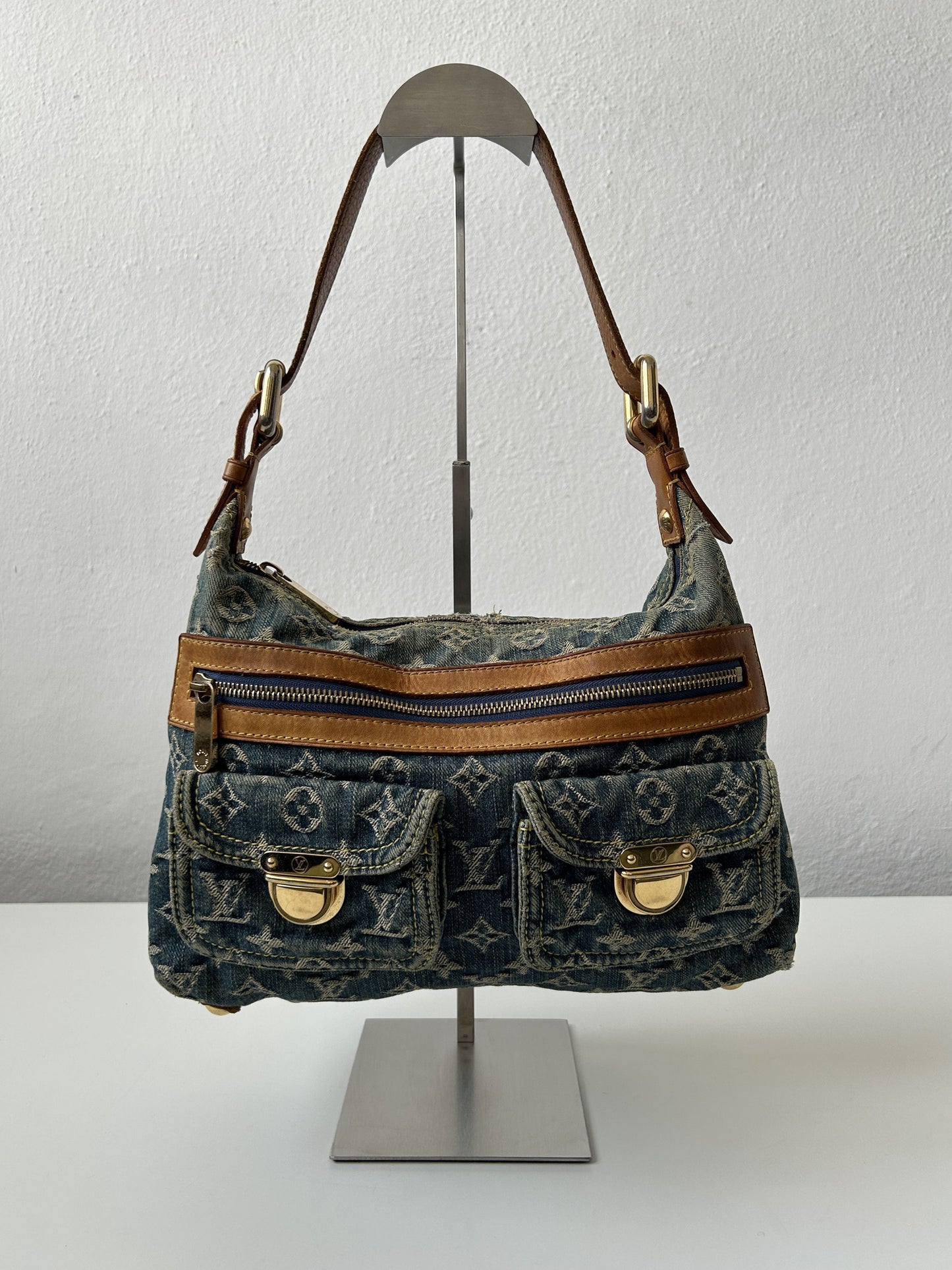 Louis vuitton monogram denim baggy PM handbag