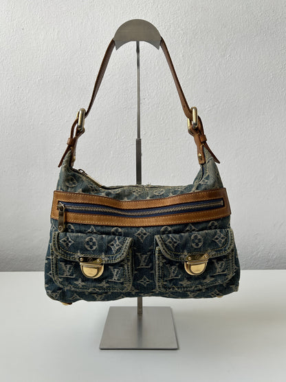 Louis vuitton monogram denim baggy PM handbag