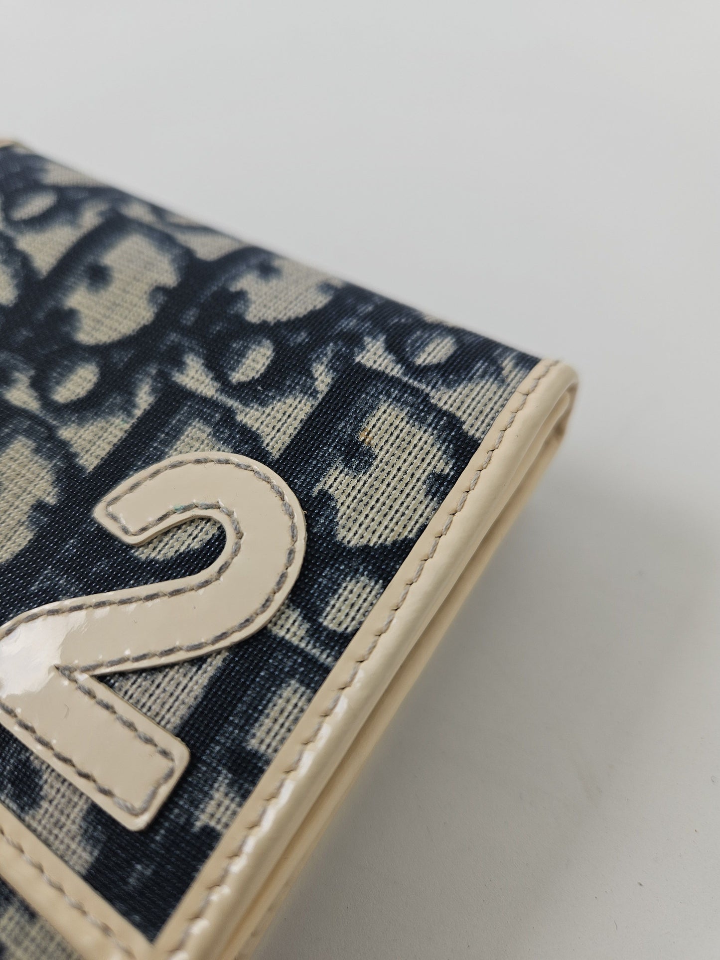 Vintage y2k Dior trotter monogram trifold wallet