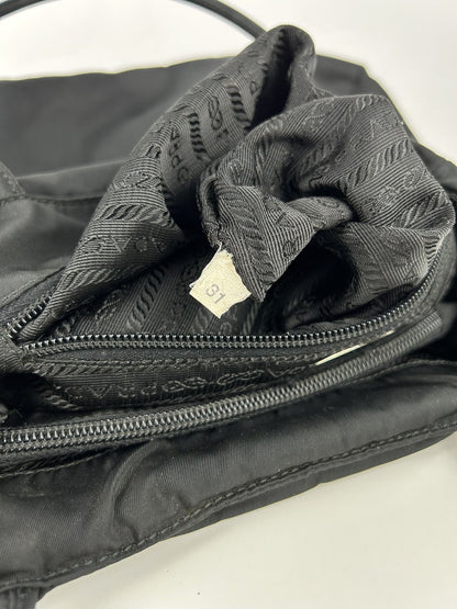 Vintage y2k prada tessuto city nylon triangle logo handbag