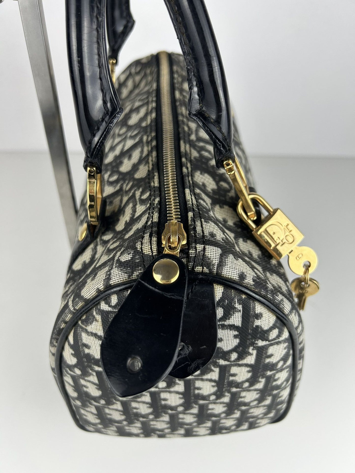 Dior John Galliano era trotter monogram mini boston bag