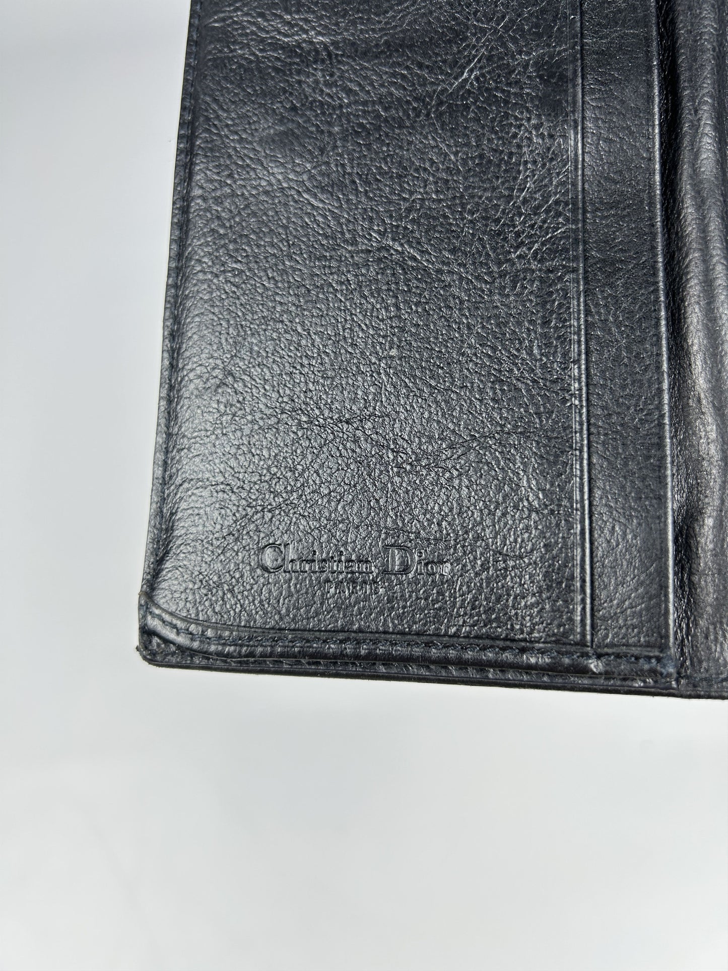 Dior flight monogram canvas and leather long trifold wallet