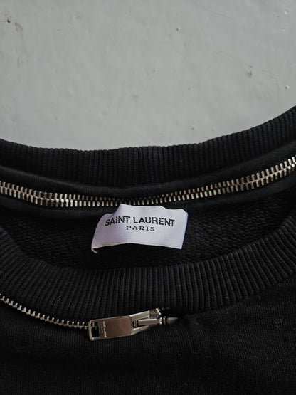 Saint Laurent zip off collar crewneck