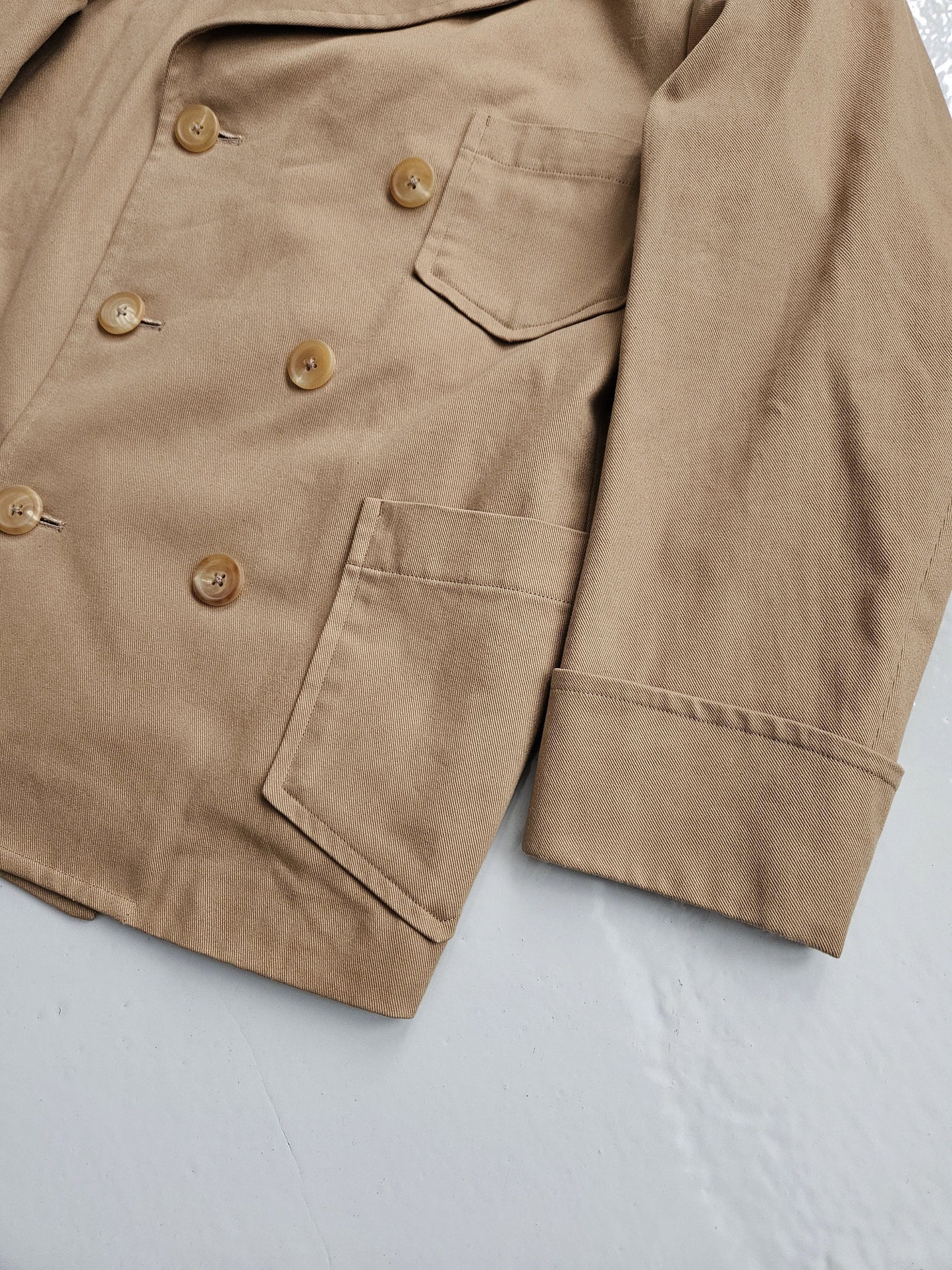 Yohji Yamamoto Y's double breasted reefer jacket peacoat