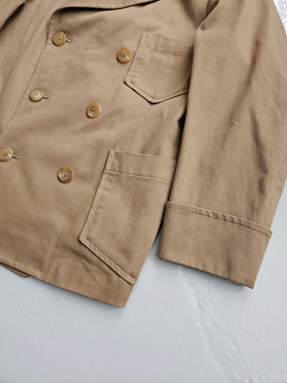 Yohji Yamamoto Y's double breasted reefer jacket peacoat