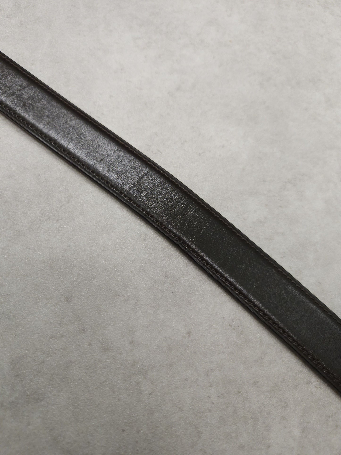 Vintage 1978 Hermes dark brown leather belt