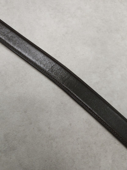 Vintage 1978 Hermes dark brown leather belt
