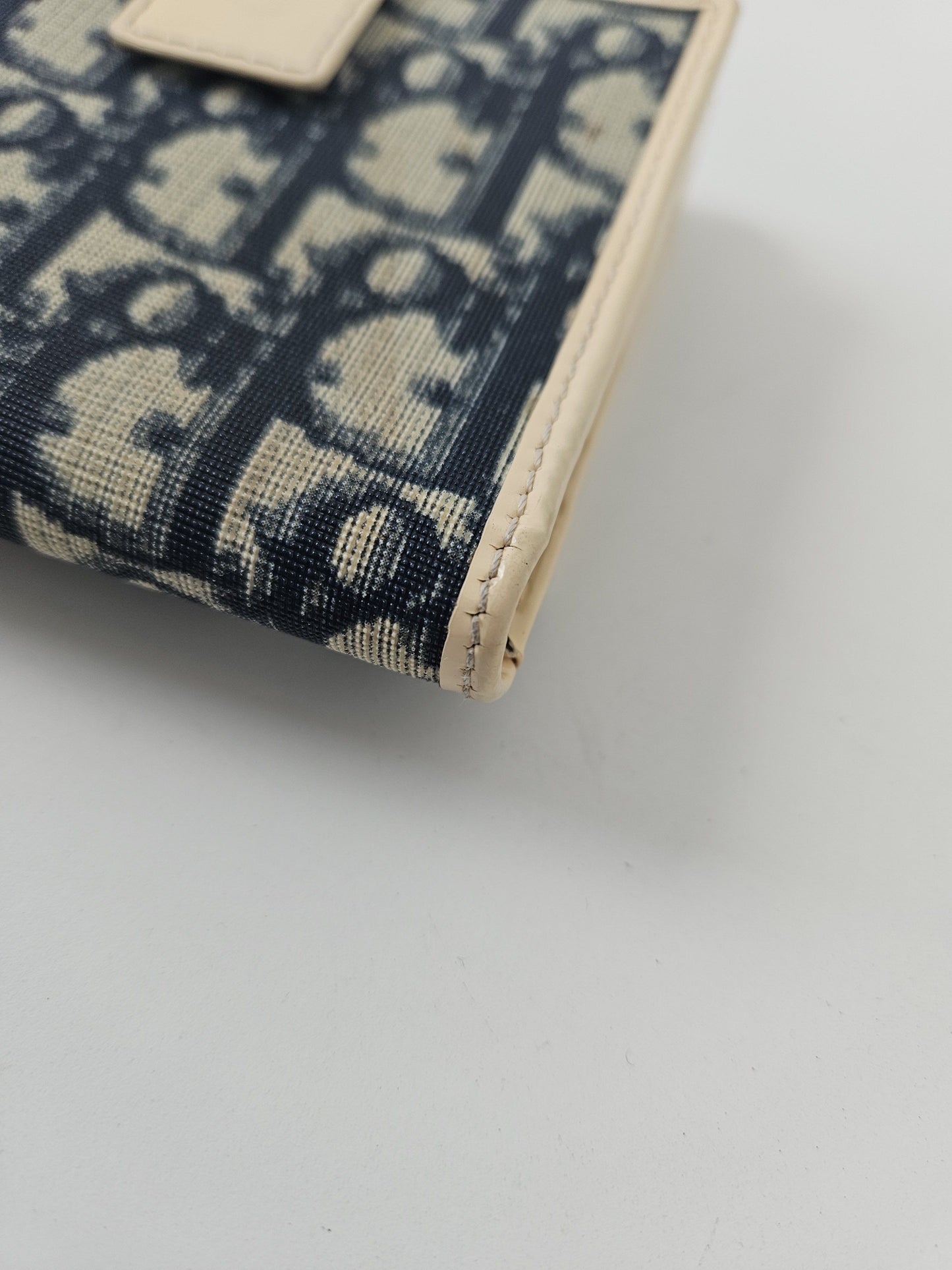 Vintage y2k Dior trotter monogram trifold wallet