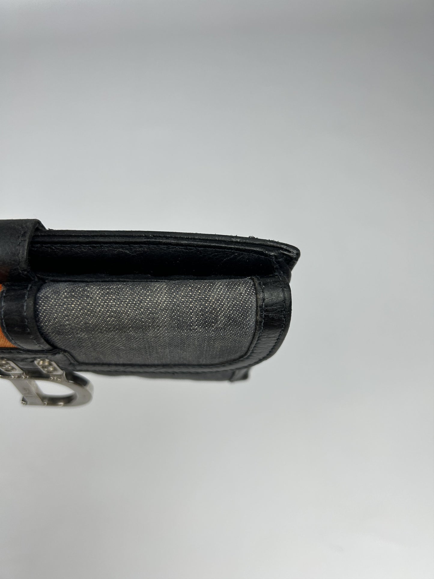 Dior flight monogram canvas and leather long trifold wallet