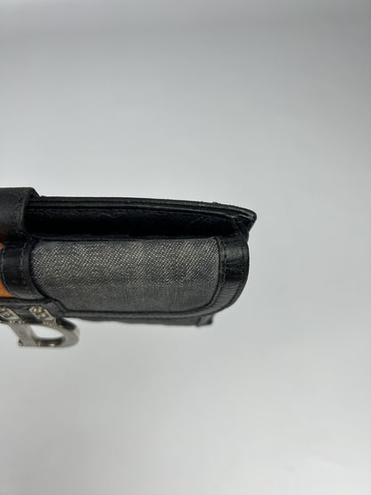 Dior flight monogram canvas and leather long trifold wallet