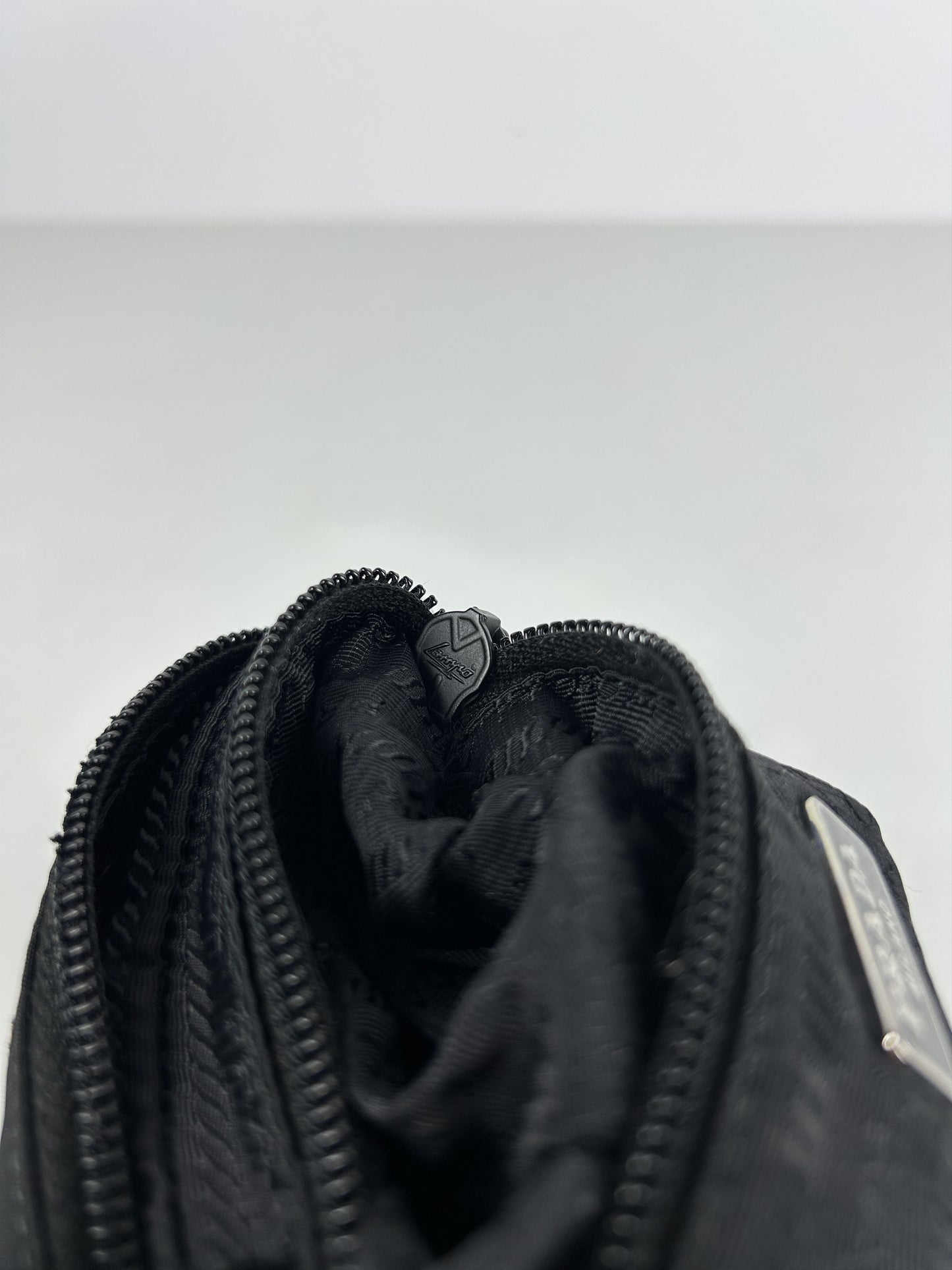 Prada nylon triangle logo mini pouch