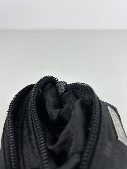 Prada nylon triangle logo mini pouch