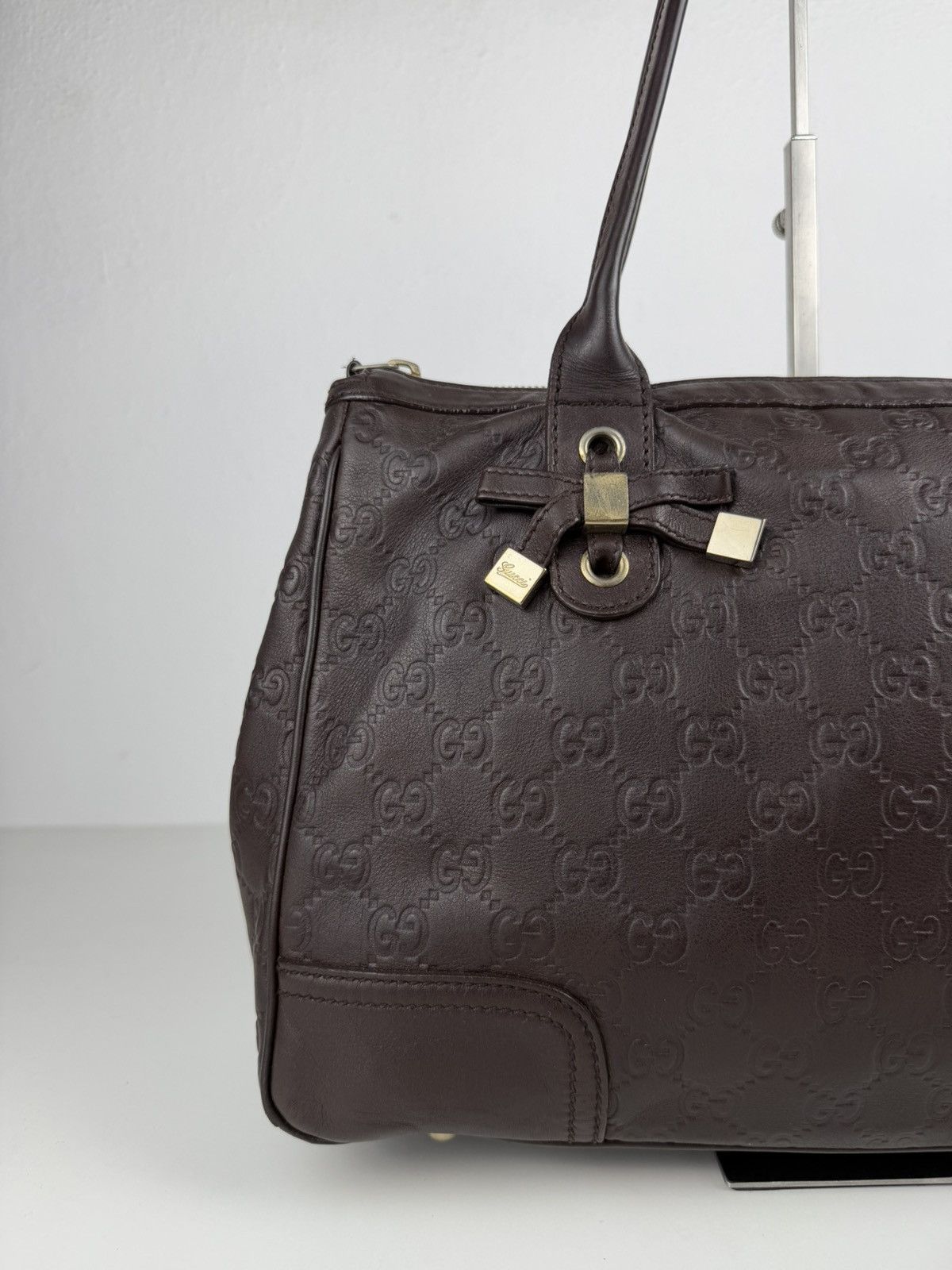 Gucci guccissima princy leather mini Boston bag